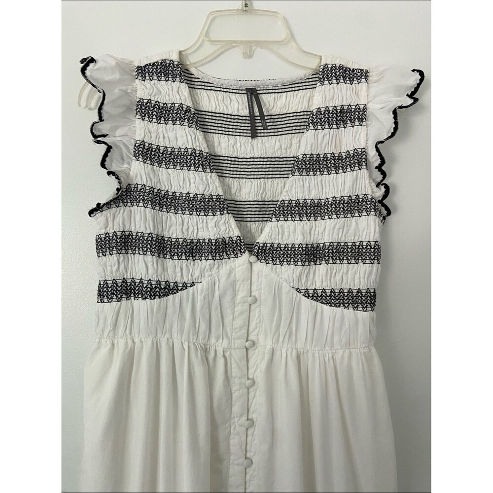 Anthropologie Peregrine Embroidered Smocked Maxi Dress - Picture 5 of 16
